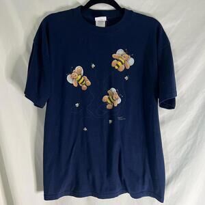 Vintage 90s Jerzees “Teddy Bees” Graphic Tee 🐝💛